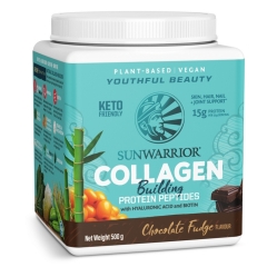 Sunwarrior Collagen Building Protein Peptides Chocolate Fudge 500 Grams