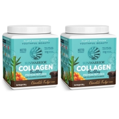 Sunwarrior Collagen Building Protein Peptides Chocolade Fudge Duo